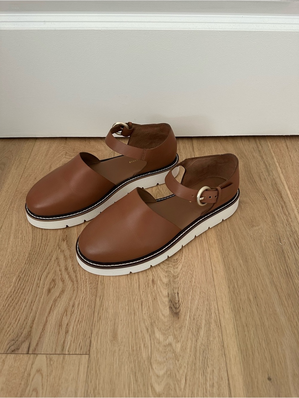 Anthropologie Soleil Sport D’Orsay Platform Shoes Honey Cognac NIB (US 10/EU 41)